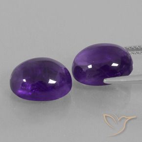 Amethyst Gemstones in 11 x 9 mm (calibrated) Size for Sale, Amethyst Stones in Medium Violet Color