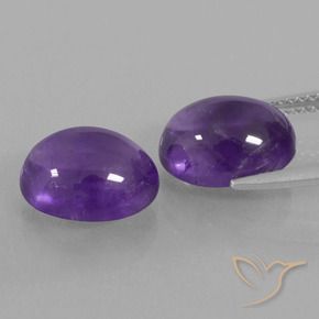 Amethyst Gemstones in 11 x 9 mm (calibrated) Size for Sale, Amethyst Stones in Medium-Light Violet Color