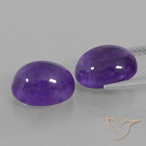 Amethyst Gemstones in 11 x 9 mm (calibrated) Size for Sale, Amethyst Stones in Medium Violet Color