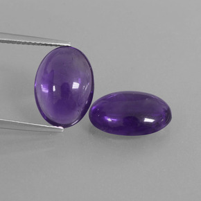 Medium Violet Аметист Камень - 4.5ct Овал Кабошон (ID: 409695)