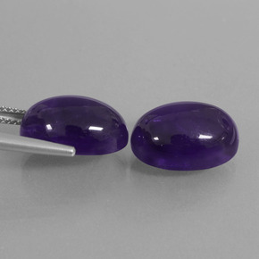 Amethyst Gemstones in 14 x 10 mm (calibrated) Size for Sale, Amethyst Stones in Dark Violet Color