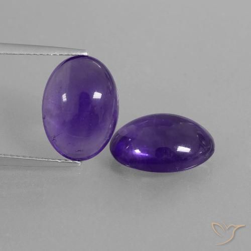 10.31 ct Oval Cabochon Amethyst, 13.9 x 10.1 mm From Brazil, Photo A
