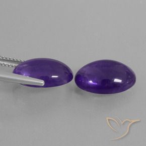 Amethyst Gemstones in 14 x 10 mm (calibrated) Size for Sale, Amethyst Stones in Deep Violet Color