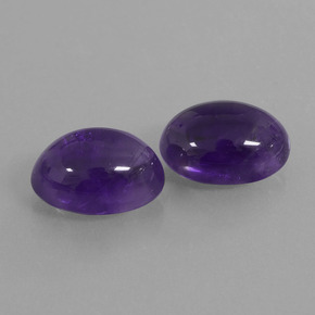 14.29 ct Violet Amethyst Stone, Natural Amethyst in Oval Cabochon Shape for Sale