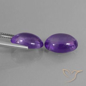 Amethyst Gemstones in 14 x 10 mm (calibrated) Size for Sale, Amethyst Stones in Medium Violet Color