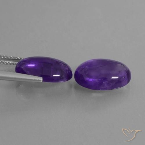 Amethyst Gemstones in 14 x 10 mm (calibrated) Size for Sale, Amethyst Stones in Medium Violet Color