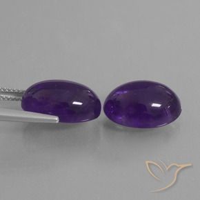 Amethyst Gemstones in 14 x 10 mm (calibrated) Size for Sale, Amethyst Stones in Deep Violet Color