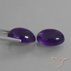 Amethyst Gemstones in 14 x 10 mm (calibrated) Size for Sale, Amethyst Stones in Deep Violet Color