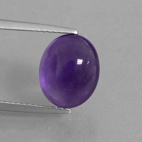 Medium Violet Amethyst Gem - 3.6ct Oval Cabochon (ID: 409724)