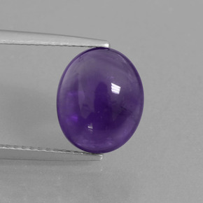 Medium Violet Amethyst Gem - 3.6ct Oval Cabochon (ID: 409726)