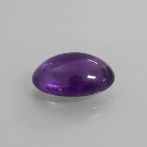 5.40 ct Violet Amethyst Stone, Natural Amethyst in Oval Cabochon Shape for Sale