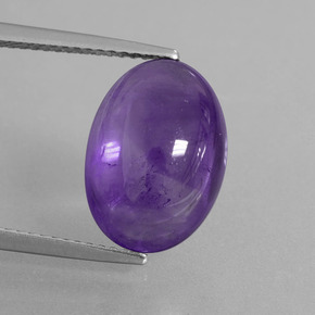 Medium-Light Violet Аметист Камень - 5.9ct Овал Кабошон (ID: 409771)