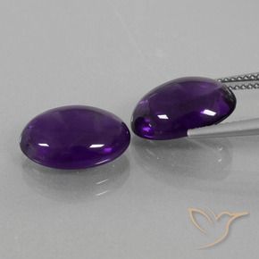 Amethyst Gemstones in 14 x 10 mm (calibrated) Size for Sale, Amethyst Stones in Deep Violet Color