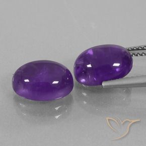 Amethyst Gemstones in 10 x 8 mm (calibrated) Size for Sale, Amethyst Stones in Medium Violet Color