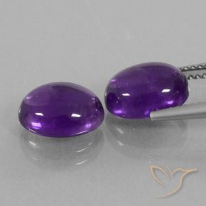 Amethyst Gemstones in 10 x 8 mm (calibrated) Size for Sale, Amethyst Stones in Medium Violet Color