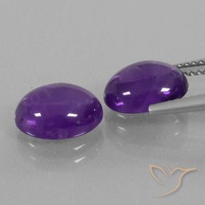 Amethyst Gemstones in 10 x 8 mm (calibrated) Size for Sale, Amethyst Stones in Medium Violet Color