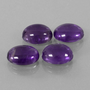 Medium Violet Amethyst Gem - 2.2ct Oval Cabochon (ID: 409877)