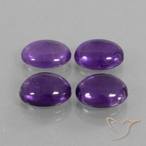 Amethyst Gemstones in 10 x 8 mm (calibrated) Size for Sale, Amethyst Stones in Medium Violet Color