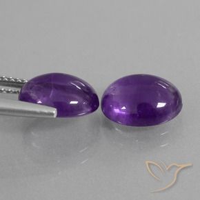 Amethyst Gemstones in 10 x 8 mm (calibrated) Size for Sale, Amethyst Stones in Medium Violet Color