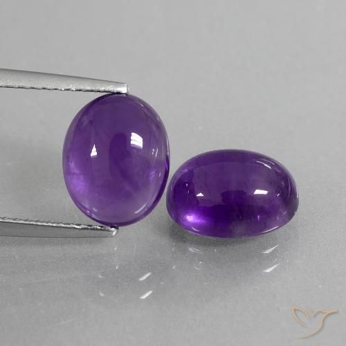 5.65ctw Natural Medium Violet Amethyst, Oval, Transparent