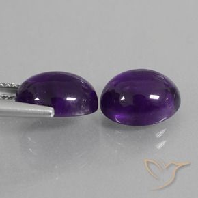 Amethyst Gemstones in 10 x 8 mm (calibrated) Size for Sale, Amethyst Stones in Medium Violet Color
