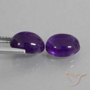 Amethyst Gemstones in 10 x 8 mm (calibrated) Size for Sale, Amethyst Stones in Medium Violet Color