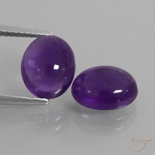 5.55ctw Natural Medium Violet Amethyst, Oval, Transparent