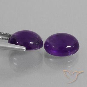 Amethyst Gemstones in 10 x 8 mm (calibrated) Size for Sale, Amethyst Stones in Medium Violet Color