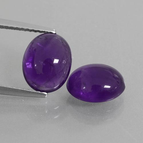 Medium Violet Amethyst Gem - 2.3ct Oval Cabochon (ID: 410037)