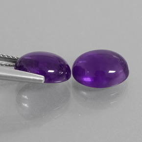 Amethyst Gemstones in 10 x 8 mm (calibrated) Size for Sale, Amethyst Stones in Medium Violet Color