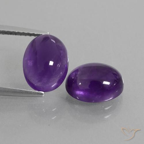 5.78ctw Natural Medium Violet Amethyst, Oval, Transparent