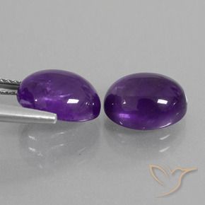 Amethyst Gemstones in 10 x 8 mm (calibrated) Size for Sale, Amethyst Stones in Medium Violet Color