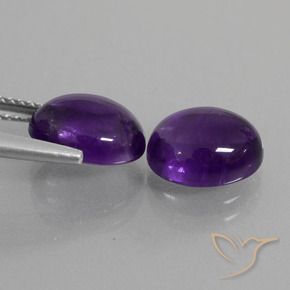 Amethyst Gemstones in 10 x 8 mm (calibrated) Size for Sale, Amethyst Stones in Medium Violet Color