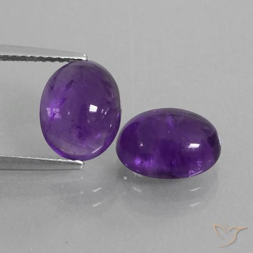 5.52ctw Natural Medium Violet Amethyst, Oval, Transparent