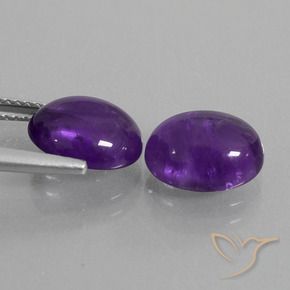Amethyst Gemstones in 10 x 8 mm (calibrated) Size for Sale, Amethyst Stones in Medium Violet Color