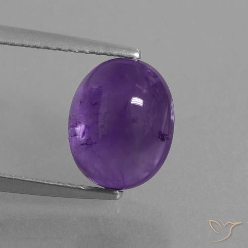 3.62ct Natural Medium Violet Amethyst, Oval, Transparent