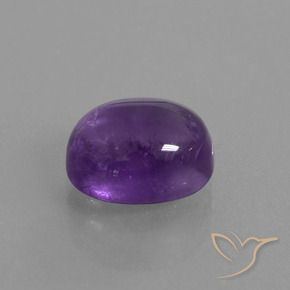 3.62 ct Violet Amethyst Stone, Natural Amethyst in Oval Cabochon Shape for Sale