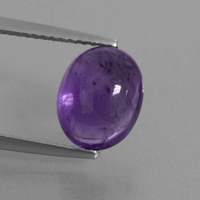Medium Violet Amethyst Edelstein - 3ct Oval Cabochon (ID: 410125)