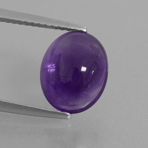 Medium Violet Amethyst Gem - 3.1ct Oval Cabochon (ID: 410129)
