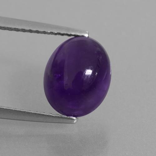 Medium Violet Amethyst Gem - 3.1ct Oval Cabochon (ID: 410130)