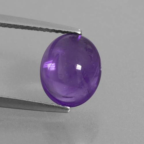 Medium Violet Amethyst Gem - 3ct Oval Cabochon (ID: 410131)