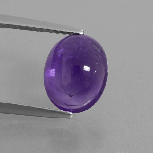Medium Violet Amethyst Gem - 2.8ct Oval Cabochon (ID: 410132)