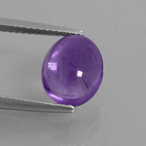 Medium Violet Amethyst Gem - 2.5ct Oval Cabochon (ID: 410133)