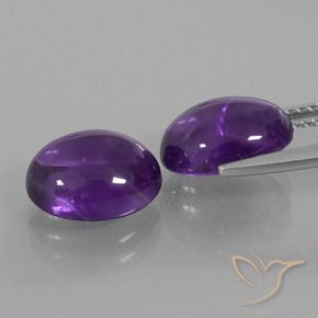 Amethyst Gemstones in 10 x 8 mm (calibrated) Size for Sale, Amethyst Stones in Medium Violet Color