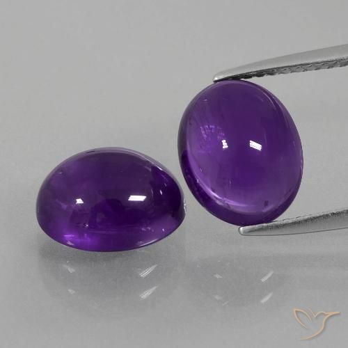 6.08ctw Natural Medium Violet Amethyst, Oval, Transparent