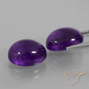 Amethyst Gemstones in 10 x 8 mm (calibrated) Size for Sale, Amethyst Stones in Medium Violet Color