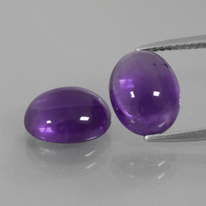 Medium Violet Amethyst Gem - 2.7ct Oval Cabochon (ID: 410224)