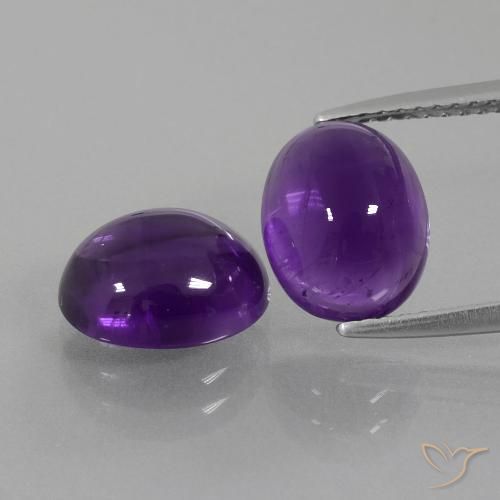 5.58ctw Natural Medium Violet Amethyst, Oval, Transparent