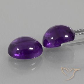 Amethyst Gemstones in 10 x 8 mm (calibrated) Size for Sale, Amethyst Stones in Medium Violet Color