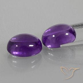 Amethyst Gemstones in 10 x 8 mm (calibrated) Size for Sale, Amethyst Stones in Medium-Light Violet Color